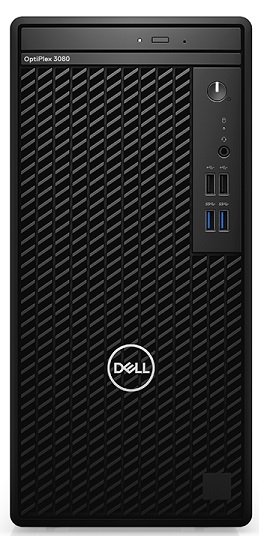 Máy tính để bàn Dell OptiPlex 3080 Tower, Core i3-10105,4GB RAM,1TB HDD,DVDRW,VGA Port,Fedora,1Yr